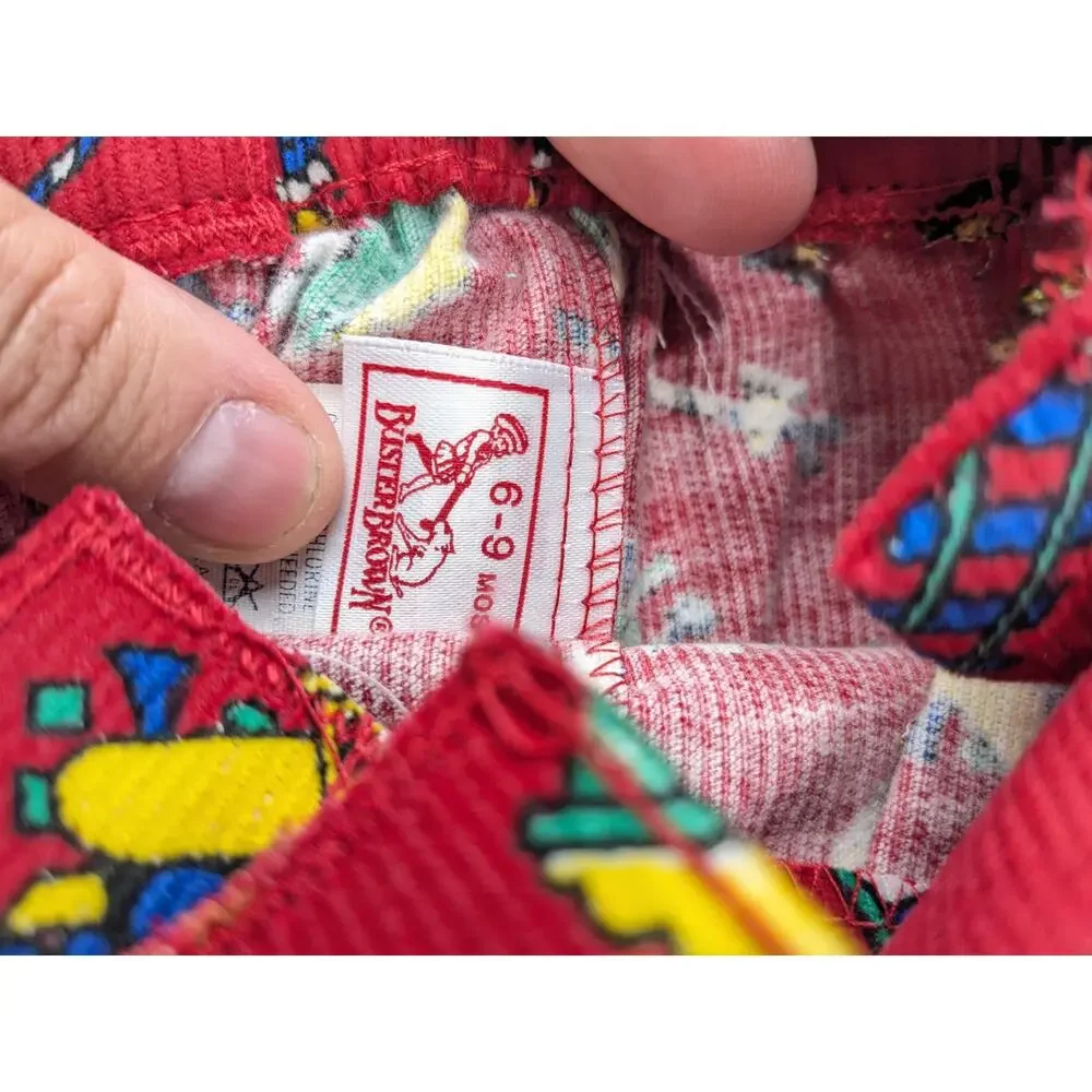 Buster Brown Vintage Train Overalls and Shirt - 6 Months